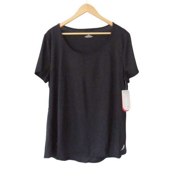 Exertek Black Short Sleeve Tee Top XL Moisture Wicking Quick Dry Athletic - Picture 1 of 9